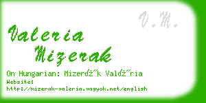 valeria mizerak business card